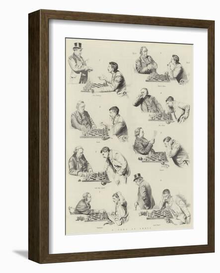 A Game at Chess-null-Framed Giclee Print