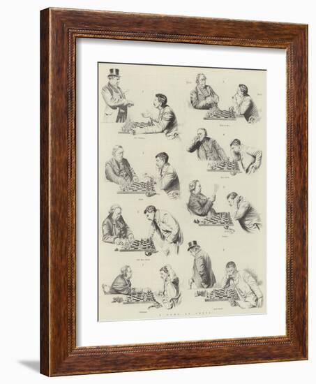 A Game at Chess-null-Framed Giclee Print