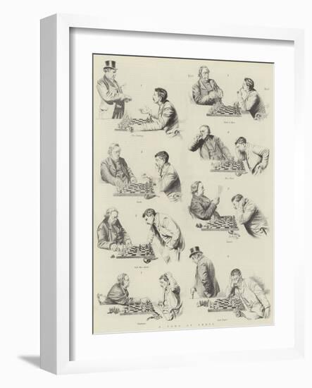 A Game at Chess-null-Framed Giclee Print