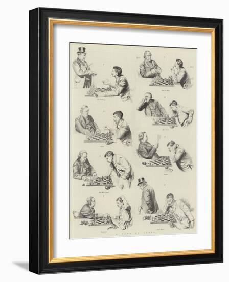 A Game at Chess-null-Framed Giclee Print