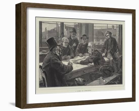 A Game at Dominoes-Davidson Knowles-Framed Giclee Print