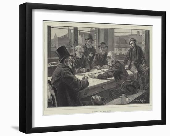 A Game at Dominoes-Davidson Knowles-Framed Giclee Print