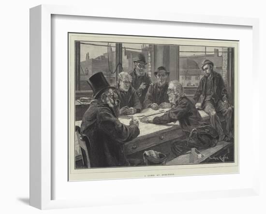 A Game at Dominoes-Davidson Knowles-Framed Giclee Print