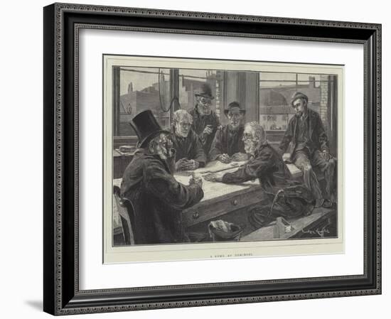 A Game at Dominoes-Davidson Knowles-Framed Giclee Print