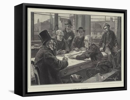 A Game at Dominoes-Davidson Knowles-Framed Premier Image Canvas