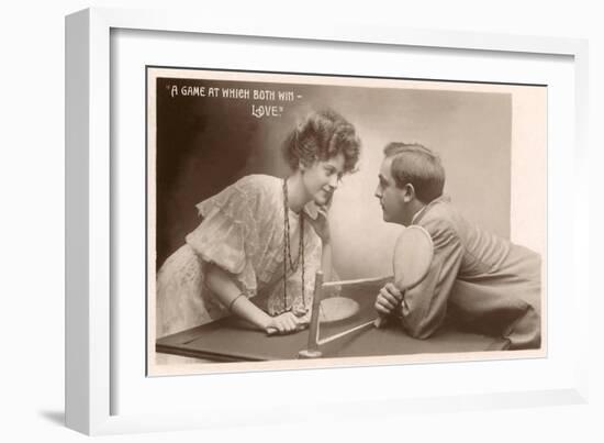 A Game at which Both Wins, Love, Ping Pong-null-Framed Art Print