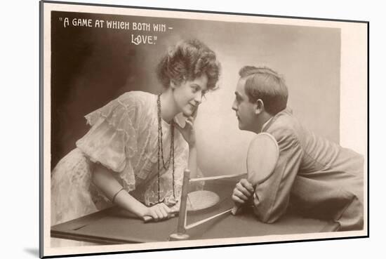 A Game at which Both Wins, Love, Ping Pong-null-Mounted Art Print