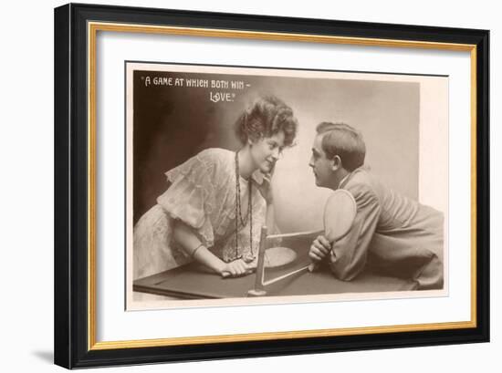 A Game at which Both Wins, Love, Ping Pong-null-Framed Art Print