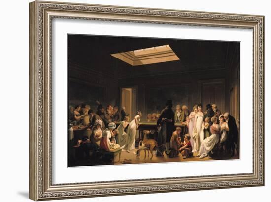 A Game of Billiards, 1807-Louis Leopold Boilly-Framed Giclee Print