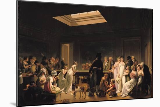 A Game of Billiards, 1807-Louis Leopold Boilly-Mounted Giclee Print