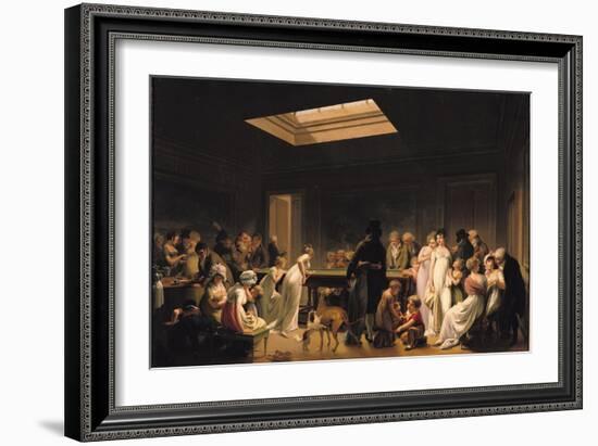 A Game of Billiards, 1807-Louis Leopold Boilly-Framed Giclee Print