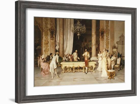 A Game of Billiards-Francesco Beda-Framed Giclee Print