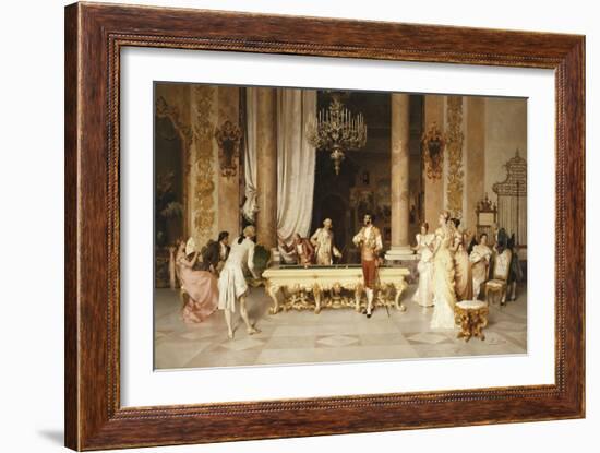 A Game of Billiards-Francesco Beda-Framed Giclee Print