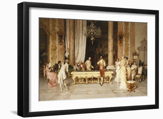 A Game of Billiards-Francesco Beda-Framed Giclee Print