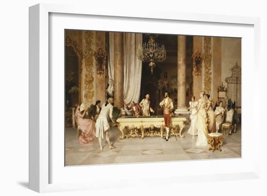 A Game of Billiards-Francesco Beda-Framed Giclee Print