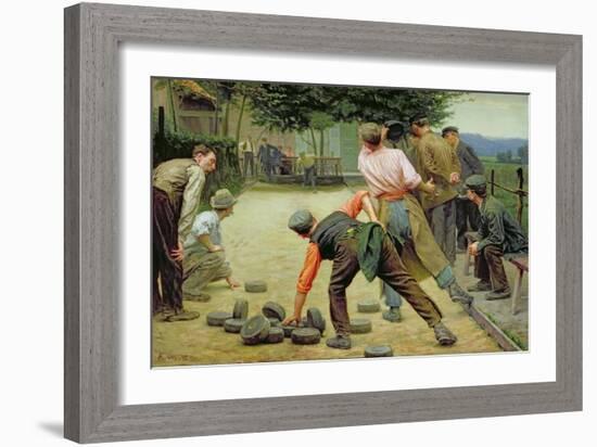 A Game of Bourles in Flanders, 1911-Remy Cogghe-Framed Giclee Print