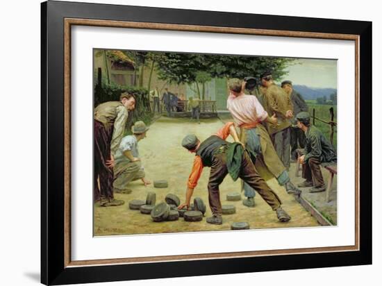 A Game of Bourles in Flanders, 1911-Remy Cogghe-Framed Giclee Print