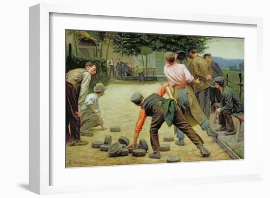 A Game of Bourles in Flanders, 1911-Remy Cogghe-Framed Giclee Print