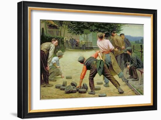 A Game of Bourles in Flanders, 1911-Remy Cogghe-Framed Giclee Print