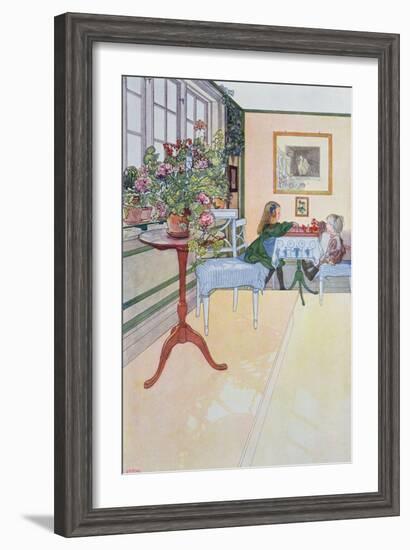 A Game of Chess, early twentieth century-Carl Larsson-Framed Giclee Print