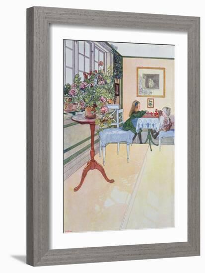 A Game of Chess, early twentieth century-Carl Larsson-Framed Giclee Print