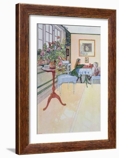 A Game of Chess, early twentieth century-Carl Larsson-Framed Giclee Print