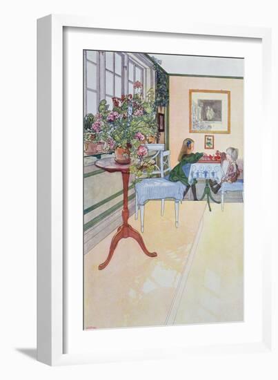 A Game of Chess, early twentieth century-Carl Larsson-Framed Giclee Print