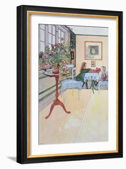 A Game of Chess, early twentieth century-Carl Larsson-Framed Giclee Print