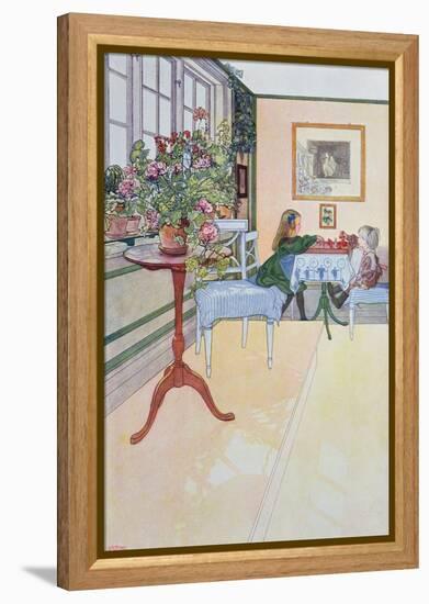 A Game of Chess, early twentieth century-Carl Larsson-Framed Premier Image Canvas
