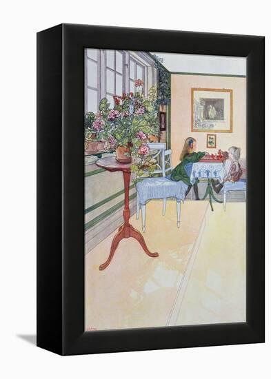 A Game of Chess, early twentieth century-Carl Larsson-Framed Premier Image Canvas