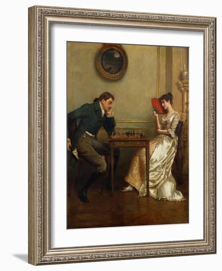 A Game of Chess-George Goodwin Kilburne-Framed Giclee Print