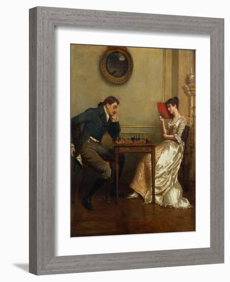 A Game of Chess-George Goodwin Kilburne-Framed Giclee Print