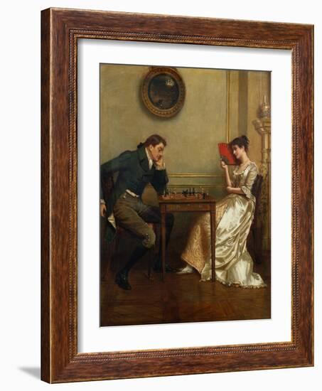A Game of Chess-George Goodwin Kilburne-Framed Giclee Print