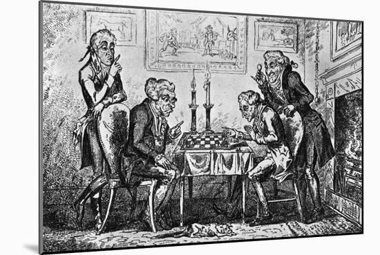 A Game of Chess-George Cruikshank-Mounted Giclee Print