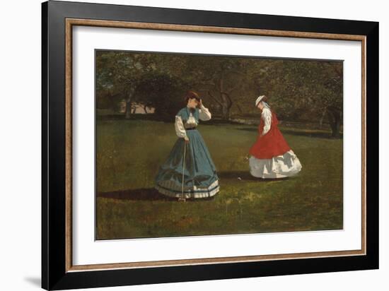 A Game of Croquet, 1866-Winslow Homer-Framed Giclee Print