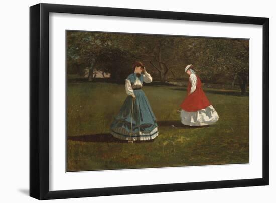 A Game of Croquet, 1866-Winslow Homer-Framed Giclee Print