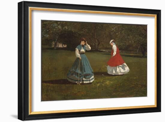 A Game of Croquet, 1866-Winslow Homer-Framed Giclee Print