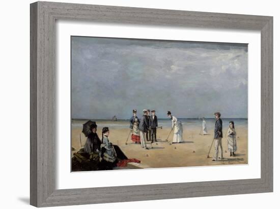 A Game of Croquet, 1872-Louise Abbema-Framed Giclee Print