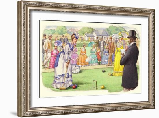 A Game of Croquet at the All-England Club at Wimbledon-Pat Nicolle-Framed Giclee Print