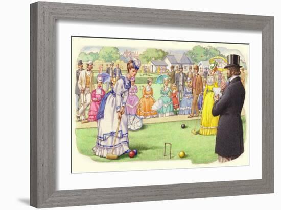 A Game of Croquet at the All-England Club at Wimbledon-Pat Nicolle-Framed Giclee Print