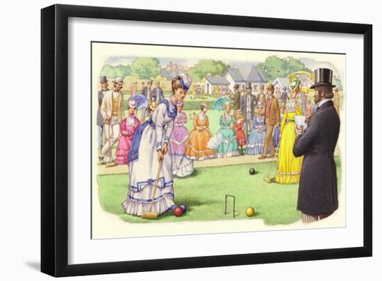 A Game of Croquet at the All-England Club at Wimbledon-Pat Nicolle-Framed Giclee Print