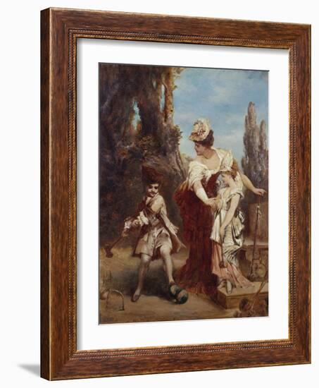 A Game of Croquet, Circa 1875-Jean-Baptiste-Camille Corot-Framed Giclee Print