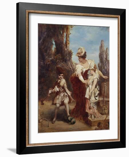 A Game of Croquet, Circa 1875-Jean-Baptiste-Camille Corot-Framed Giclee Print