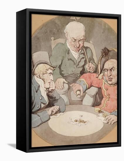 A Game of Dice-Thomas Rowlandson-Framed Premier Image Canvas