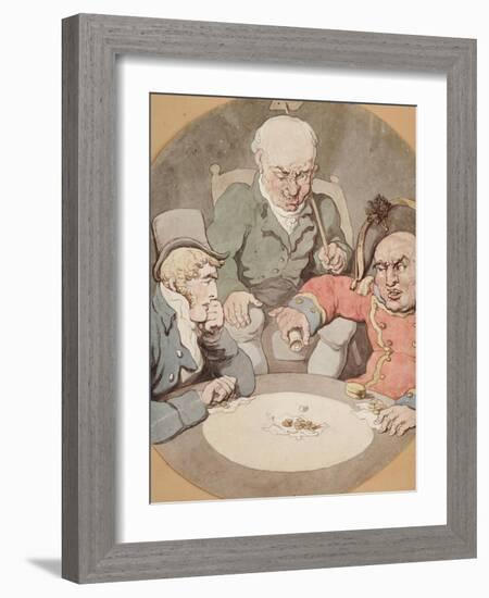 A Game of Dice-Thomas Rowlandson-Framed Giclee Print