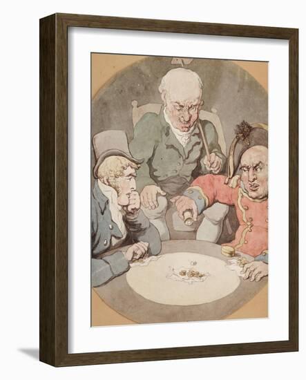 A Game of Dice-Thomas Rowlandson-Framed Giclee Print