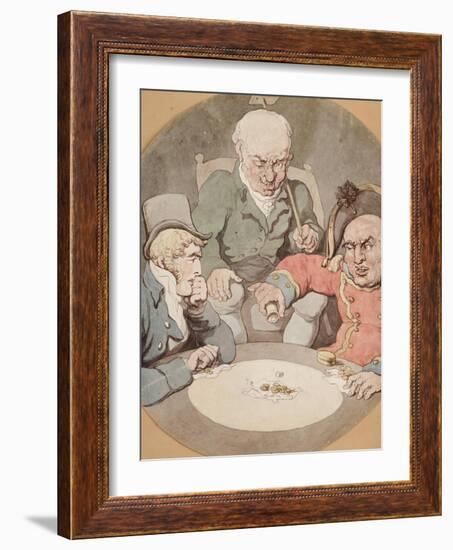A Game of Dice-Thomas Rowlandson-Framed Giclee Print