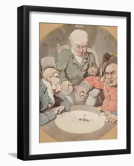 A Game of Dice-Thomas Rowlandson-Framed Giclee Print