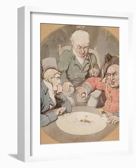 A Game of Dice-Thomas Rowlandson-Framed Giclee Print