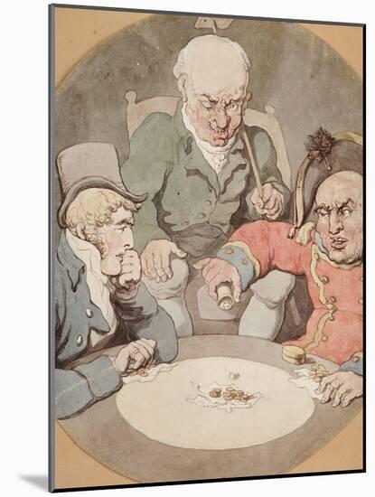 A Game of Dice-Thomas Rowlandson-Mounted Giclee Print